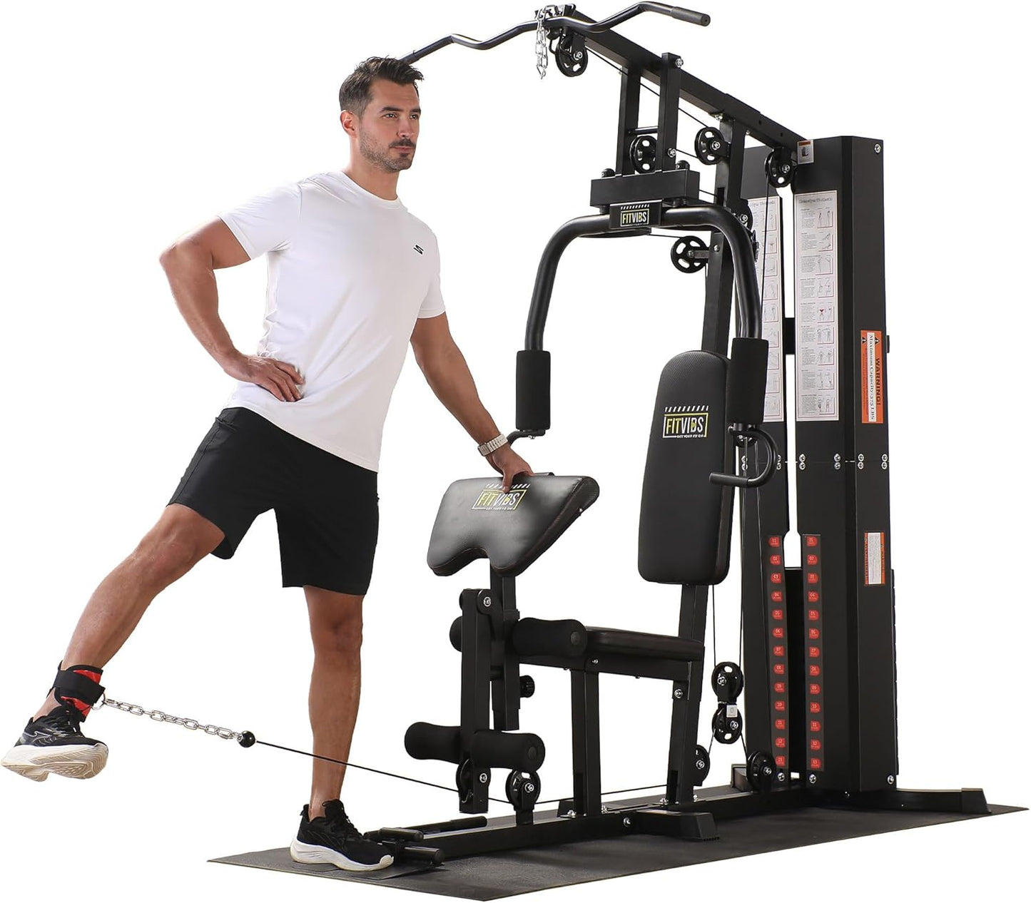 Multifunctional Home Gym Workout Station by BalanceFrom – 160LBS Weight, Comes with Floor Mat 💪