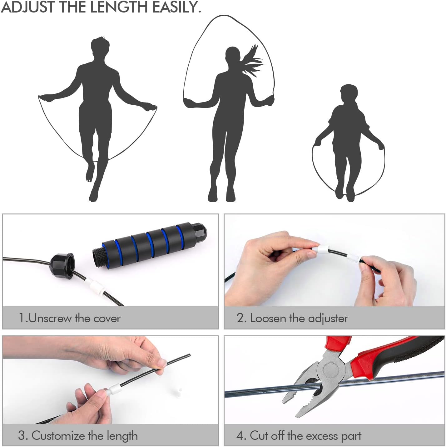 Rapid Speed Jumping Rope – Tangle-Free Steel Cable with Ball Bearings, Adjustable, Foam Handles for All Ages | Home Exercise & Fitness 🏋️