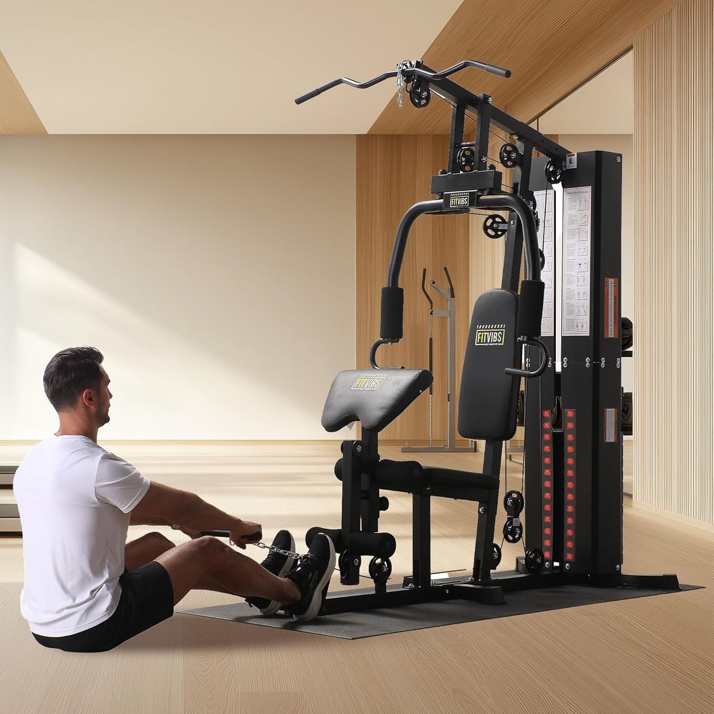 Multifunctional Home Gym Workout Station by BalanceFrom – 160LBS Weight, Comes with Floor Mat 💪