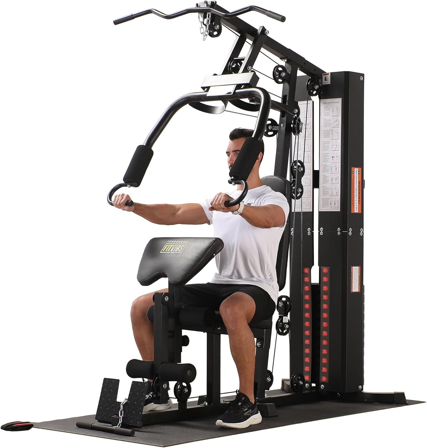 Multifunctional Home Gym Workout Station by BalanceFrom – 160LBS Weight, Comes with Floor Mat 💪