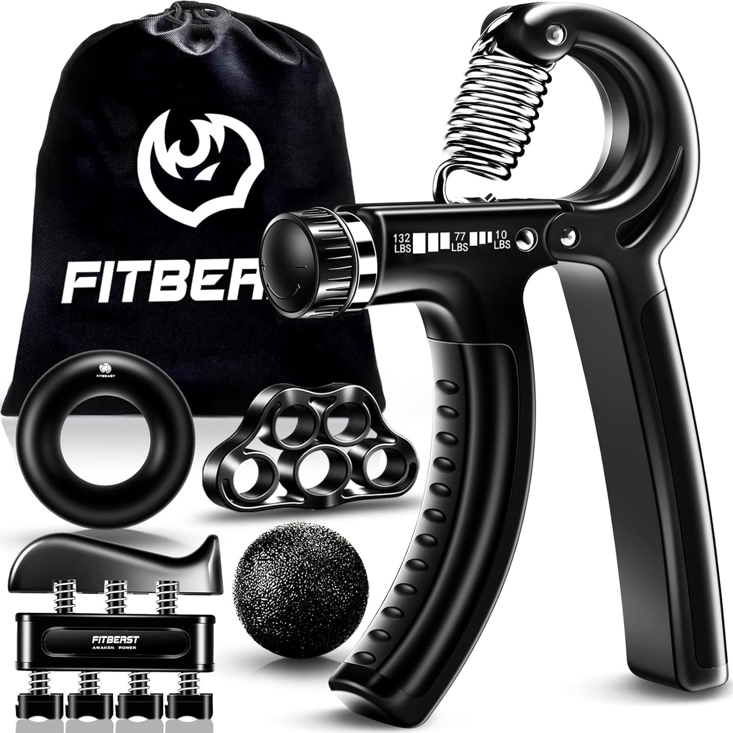 Grip & Forearm Strengthener Kit – 5-Pack with Adjustable Resistance, Hand Grips for Strength Training 💪