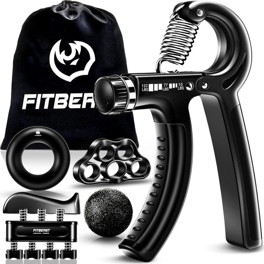 Grip & Forearm Strengthener Kit – 5-Pack with Adjustable Resistance, Hand Grips for Strength Training 💪