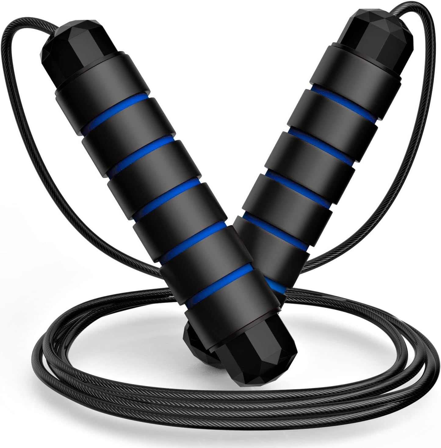 Rapid Speed Jumping Rope – Tangle-Free Steel Cable with Ball Bearings, Adjustable, Foam Handles for All Ages | Home Exercise & Fitness 🏋️