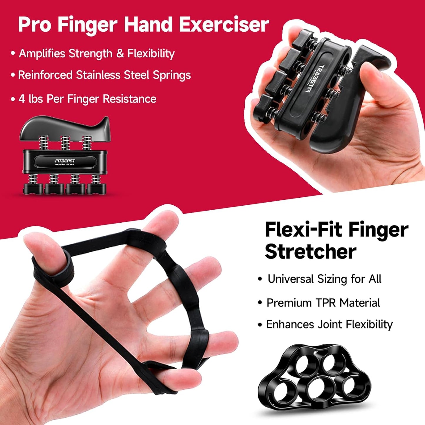Grip & Forearm Strengthener Kit – 5-Pack with Adjustable Resistance, Hand Grips for Strength Training 💪