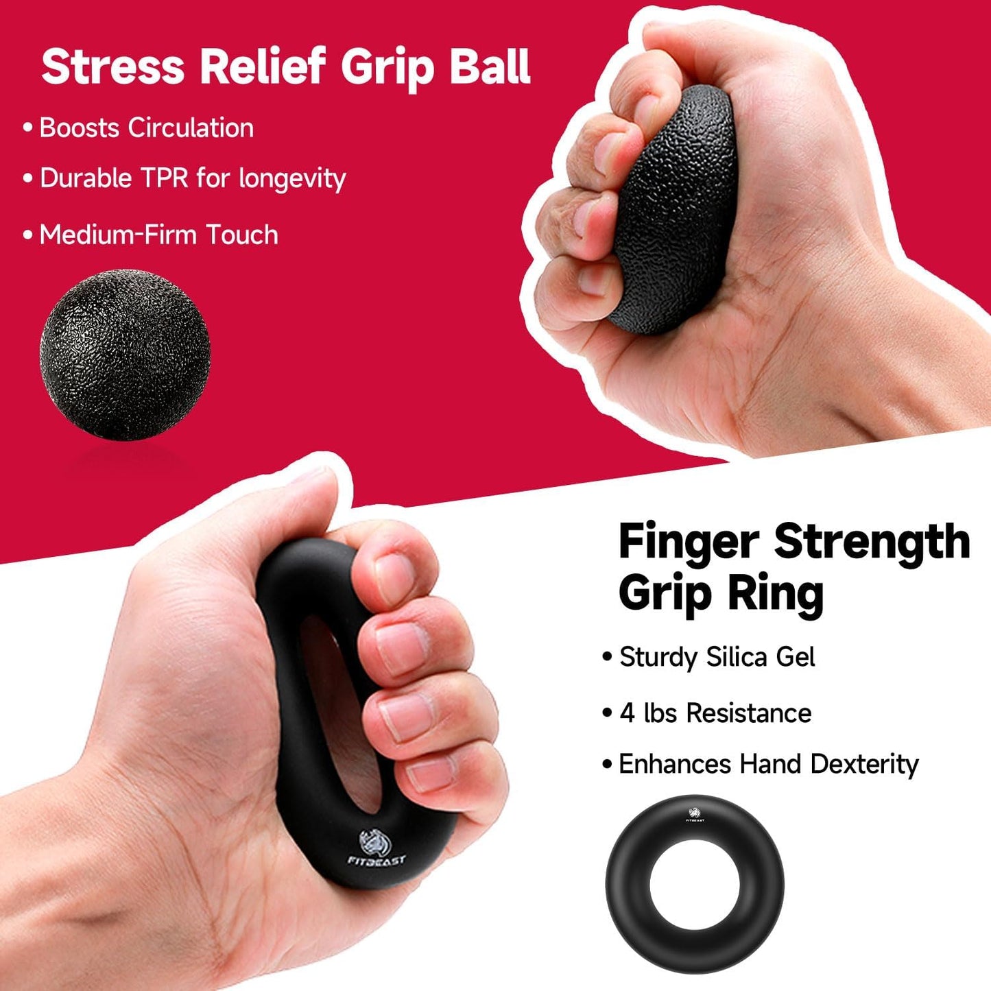 Grip & Forearm Strengthener Kit – 5-Pack with Adjustable Resistance, Hand Grips for Strength Training 💪